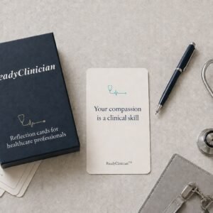 ReadyClinician deck with Your compassion is a clinical skill reflection card